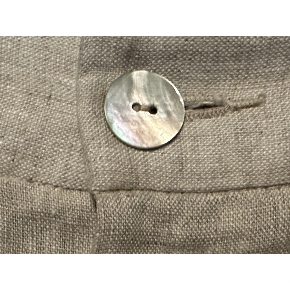 FIFTEEN TWENTY Women's Linen High‎ Rise Wide Leg Pants Size M Oatmeal NWT $234